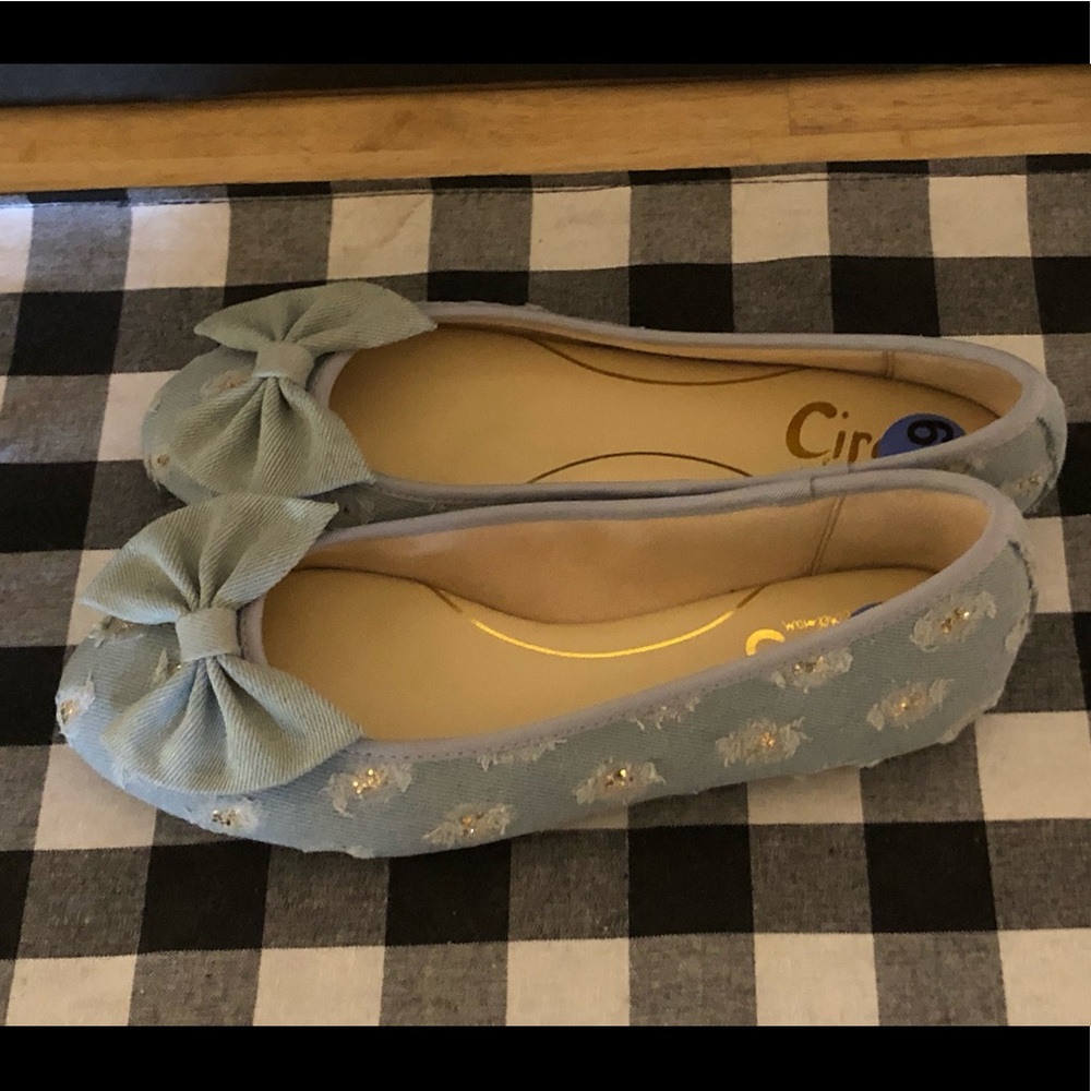 Sam Edelman Denim and Glitter flats